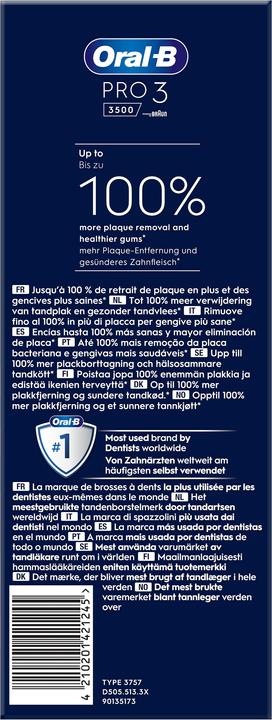 Image du produit Oral-B PRO 3 3500 (Brosse à dents oscillo-rotative)