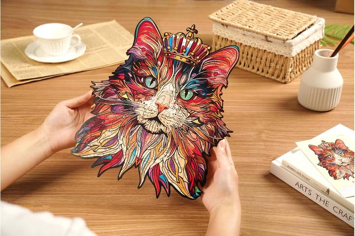 Produktbild Robotime Holzpuzzle 'CAT KING' (200 Teile)