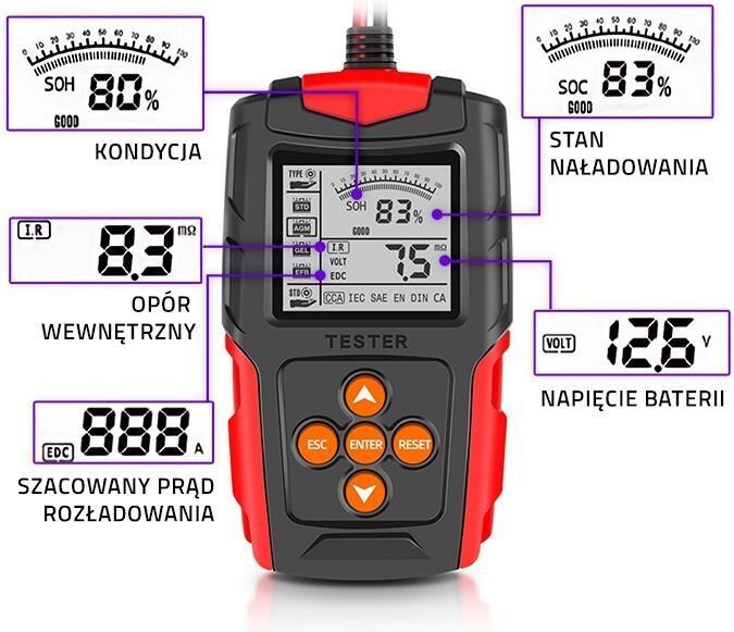 Produktbild Qoltec LCD-Digital-Batterietester