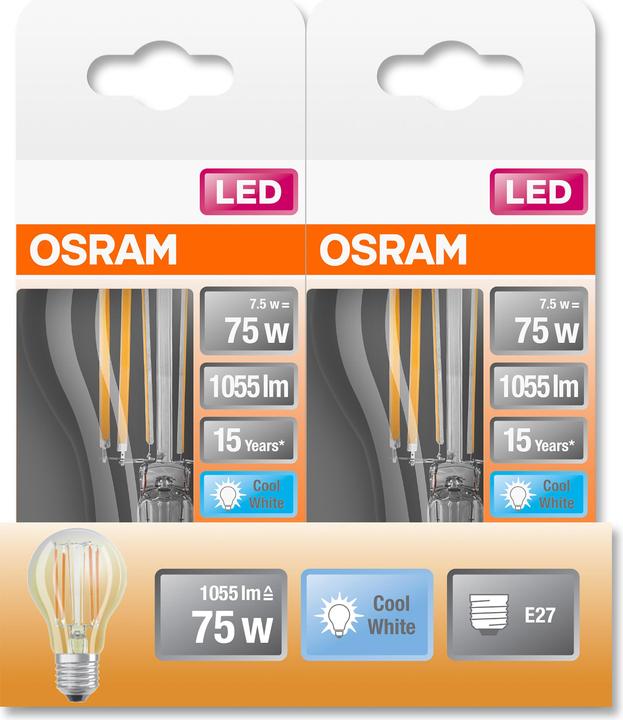 Productafbeelding Osram Ster Klassieker A (E27, 75 W, 1055 lm, 1 x, D)