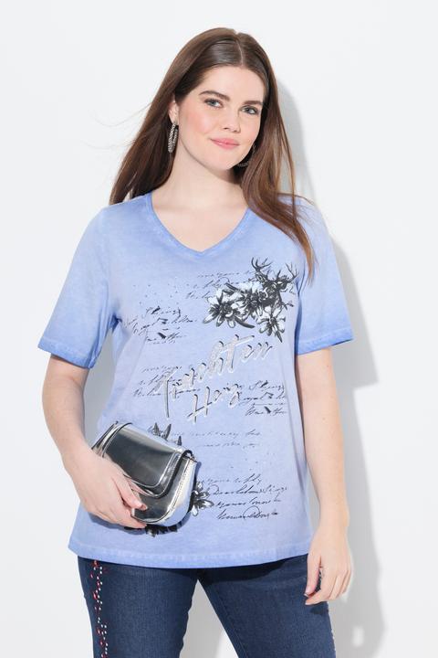 Produktbild Ulla Popken T-Shirt, Edelweiss, Classic, V-Ausschnitt, Halbarm (58)