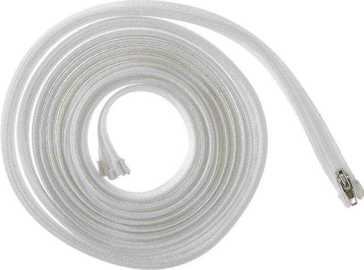 Actual product image Delock Braided hose with zipper heat resistant 3 m x 20 mm white (Cable conduit, 300 cm)