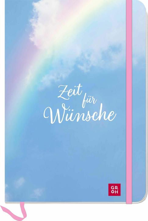 Notizbuch Zeit für Wünsche Regenbogen (A5, Pointillés, Couverture souple)