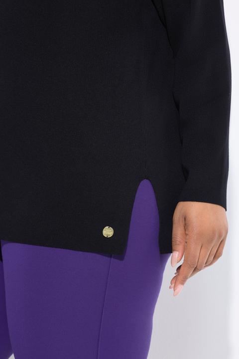 Produktbild Ulla Popken Pullover, Ripp-Stehkragen, Langarm, Feinstrick (50, 52)