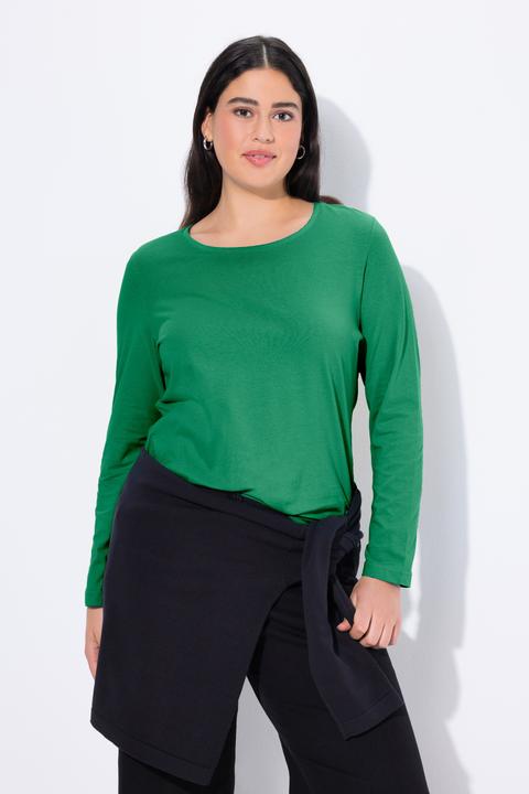 Produktbild Ulla Popken Shirt, Slim, Rundhalsausschnitt, Langarm (54)