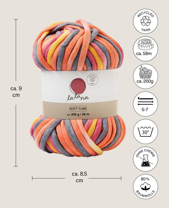 Actual product image Lalana Wool Soft Tube (58 m)