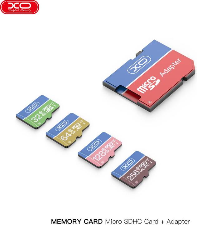 Image du produit xO memory card 128GB microSDHC cl. 10 + adapter (128 Go, microSDHC, U1, UHS-I)