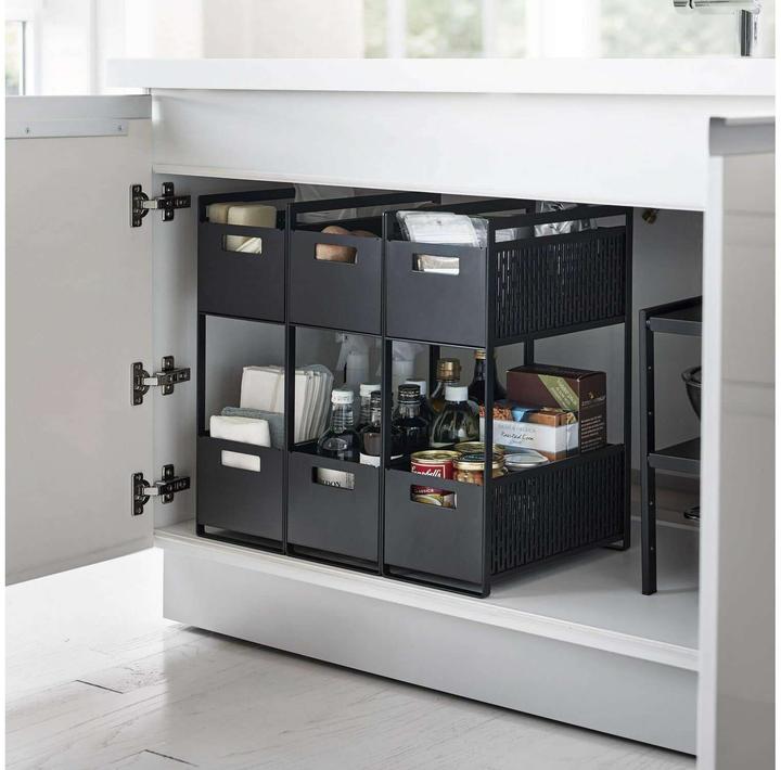 Produktbild Yamazaki Aufbewahrungskörbe mit Ständer TOWER (32.50 cm, 2x)