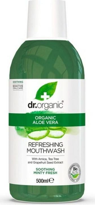 Actual product image Dr. Organic ALOE VERA enjuague bucal 500 ml (500 ml, Mouthwash, Mouthwash)
