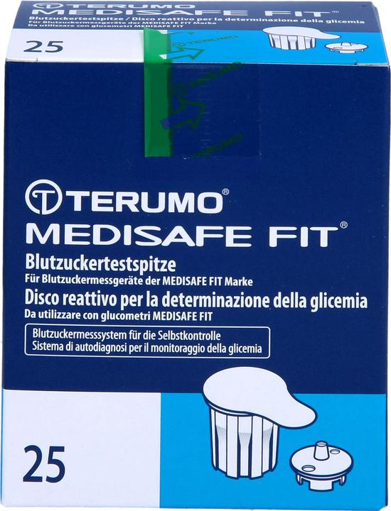 Actual product image Terumo Medisafe Fit Blood Glucose Test Tips, 25 Test Strips (Test strips)