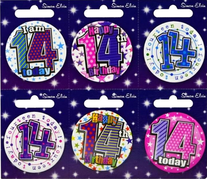 Actual product image Simon Elvin Stick-on buttons with different numbers 6 pieces