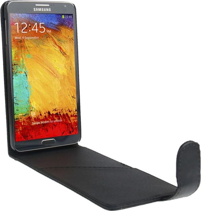 Produktbild König Design Handyhülle Flip mit Kreditkartenschlitz für Samsung Galaxy Note 3 N9000 Schwarz (Samsung Galaxy Note 3 N9000)