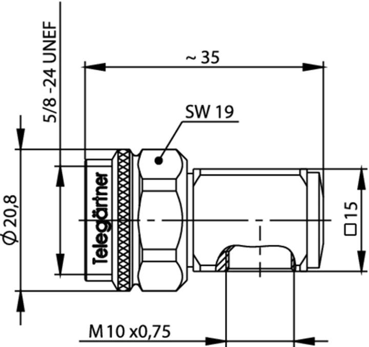 Actual product image Telegärtner Standard head plug J01020C0120 1 pc.