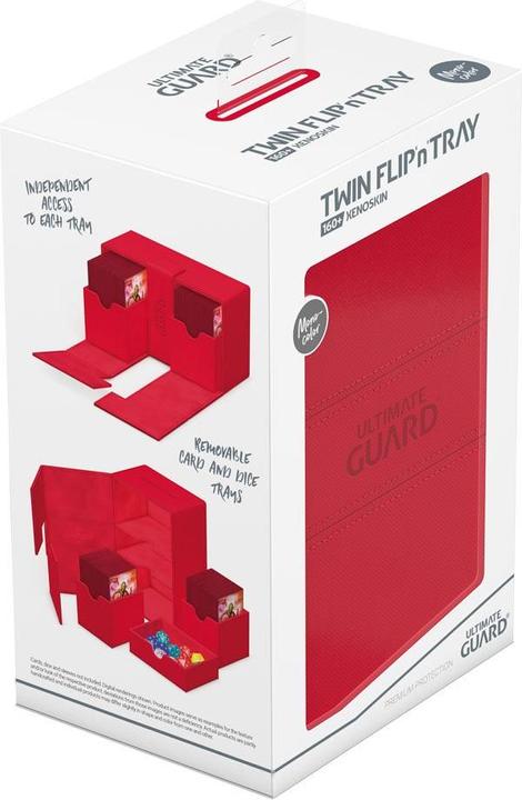 Actual product image Ultimate Guard Twin Flip'n'Tray 160+ XenoSkin Monocolor Rouge