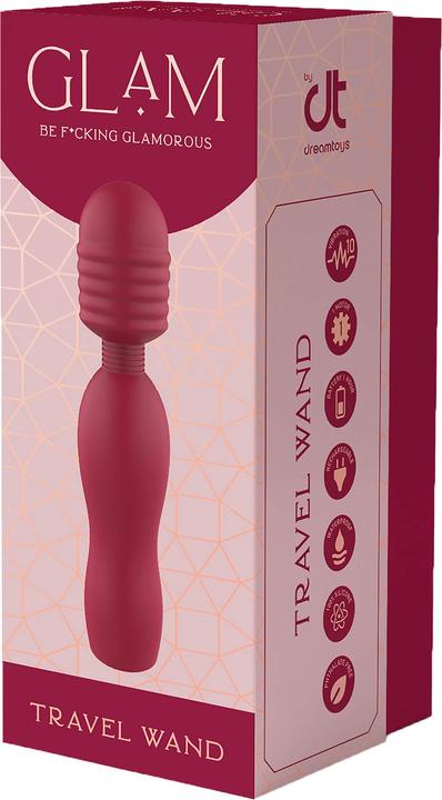 Actual product image Dreamtoys Dream Toys Glam Travel Wand Vibrator Purple 14.5 cm