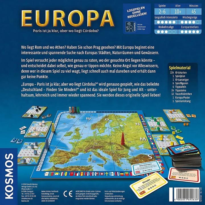 Produktbild Kosmos Europa (Deutsch, 2 - 6 Spieler)
