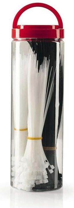 Produktbild Easymaxx Kabelbinder Set 700 Stück, Schwarz/Weiss 100 mm x 2.5 mm (Kunststoffkabelbinder, 100 mm, 700 Stk.)