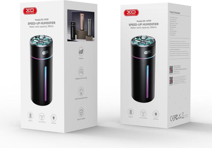 Actual product image xO humidifier HF09 RGB light wireless 300 ml pink