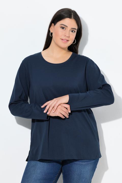 Produktbild Ulla Popken Shirt, Relaxed, Rundhalsausschnitt, Langarm (68)