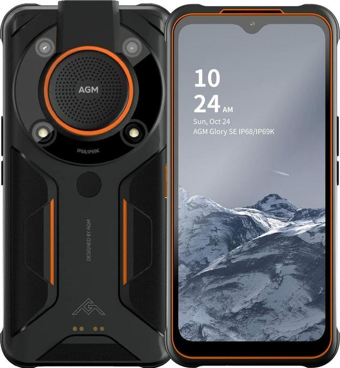 Actual product image AGM Outdoor smartphone with 5G, 6200mAh battery, IP68/IP69K waterproof, and 8GB RAM (128 GB, 6.53", 5G)