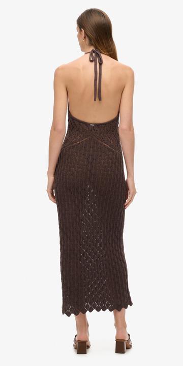 Produktbild Superdry Häkel-Maxikleid mit Nackenträger (L)