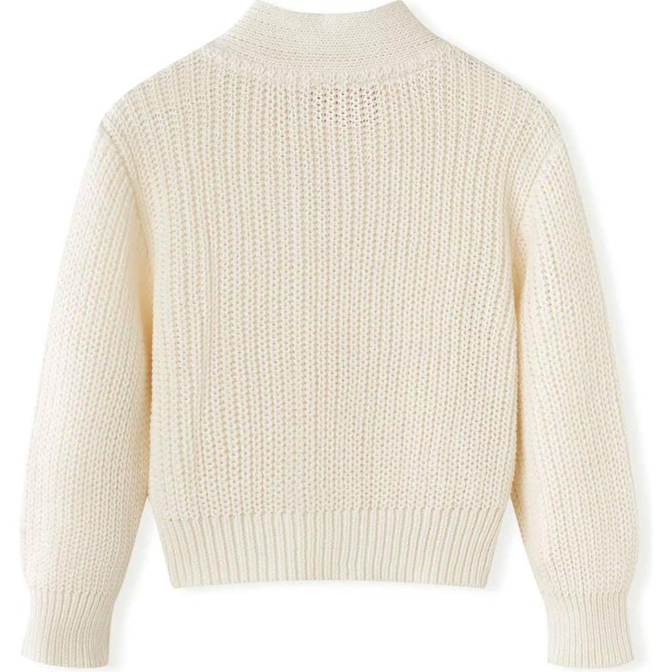 Thumbnail - VidaXL, Unisex, Pullover, Kinder-Strickjacke Schneeweiss 104,Material: 100, Weiss, (104)