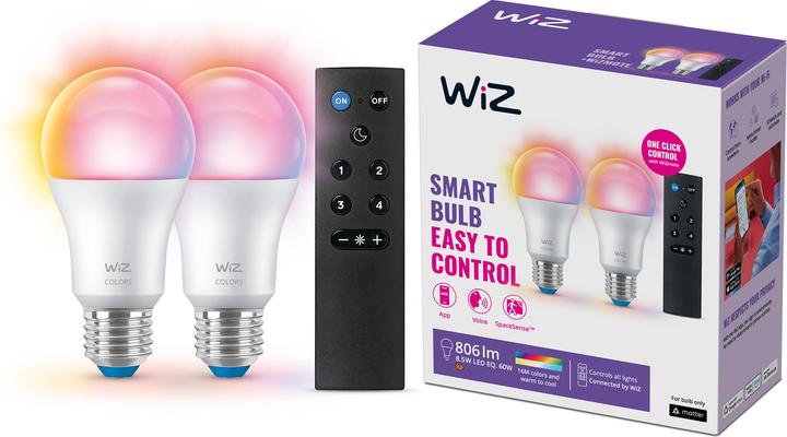 Image du produit WiZ 8720169074972 (E27, 8.50 W, 806 lm, 2 x, F)