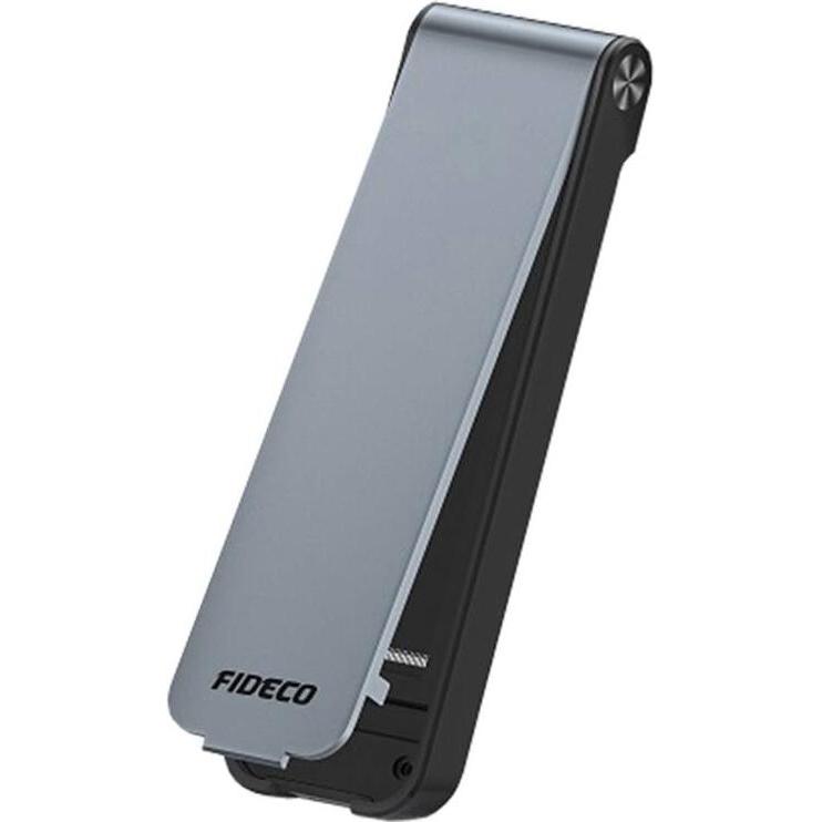 Fideco M210CP Grey M.2 NVMe SSD Enclosure 10Gbps (USB-C/USB 3.2) (M.2), Festplattengehäuse, Grau