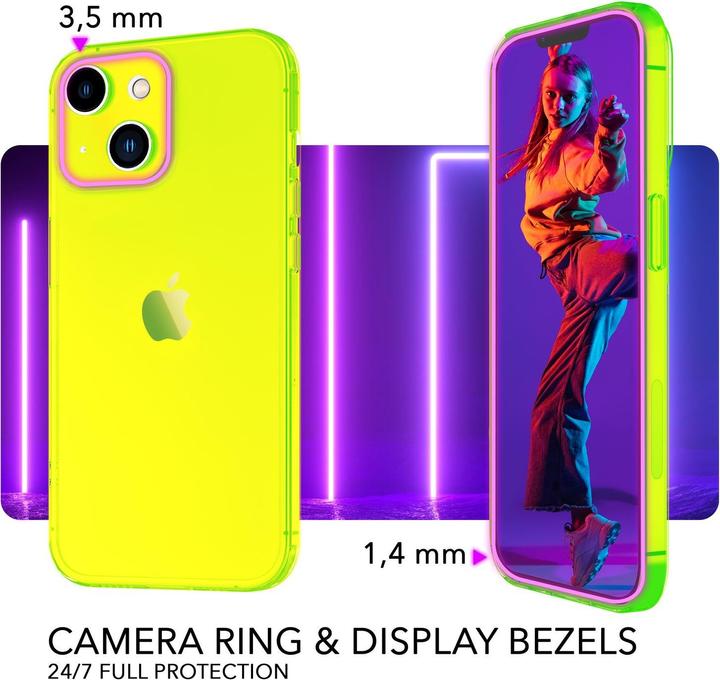 Produktbild Nalia Klar Transparente Neon Silikon Hülle (Apple iPhone 14 Plus)