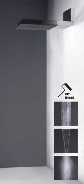 Gessi Minimali, système de douche multifonctions 500x500 type de jet pluie/surge/brouillard avec fi