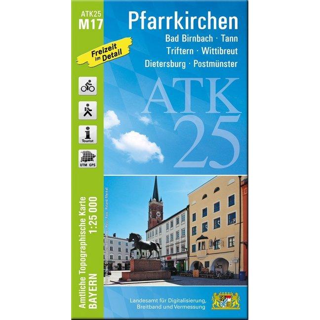 Amtl.Topogr.Kart.Bayern.M17 Pfarrkirch., Landkarte