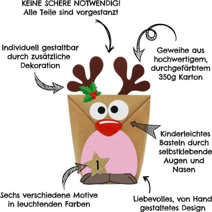 Actual product image Papierdrachen Reindeer