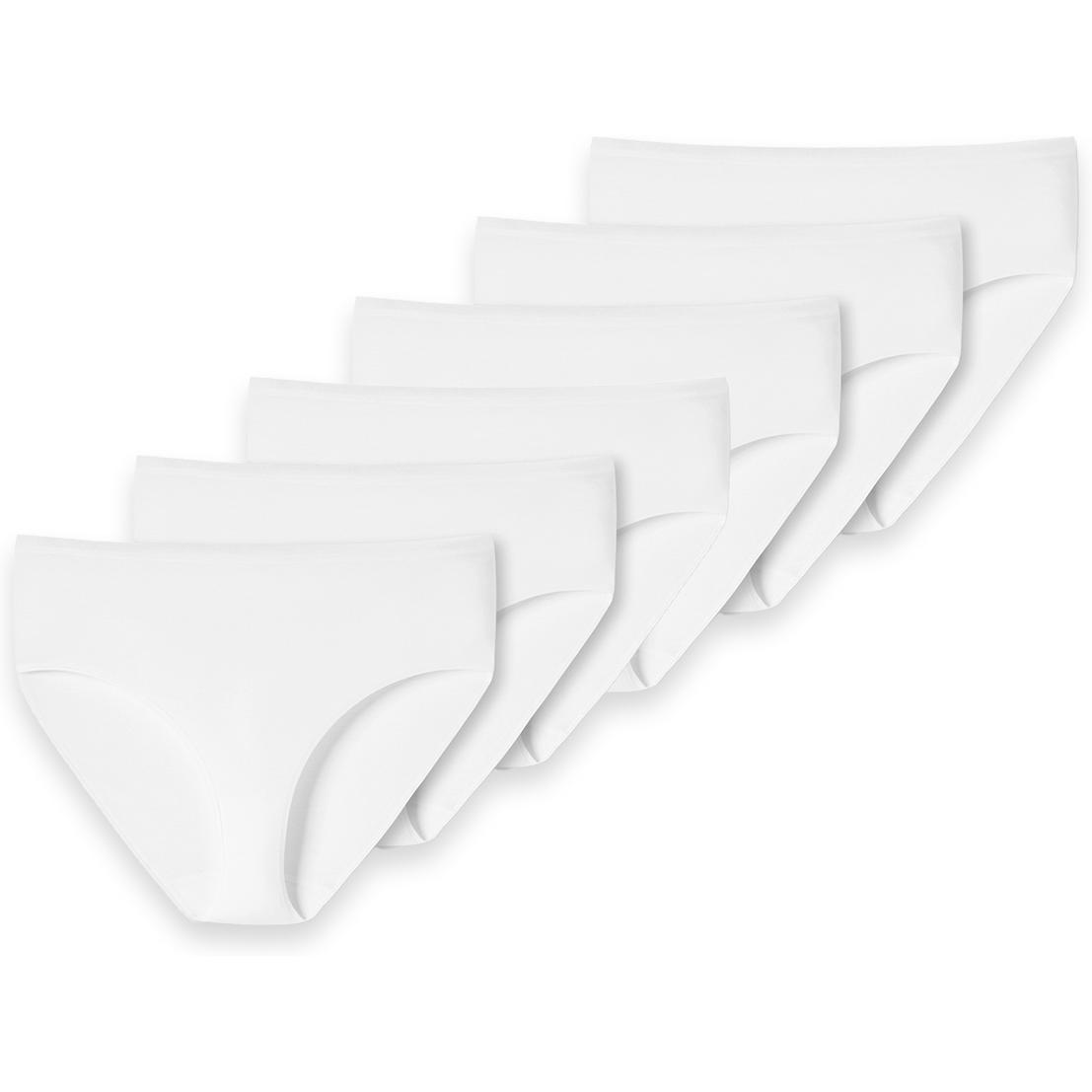 Uncover by Schiesser, Damen, Unterhosen, 6er Pack Basic Midi Slip, Weiss, (XXL, 6er Pack)