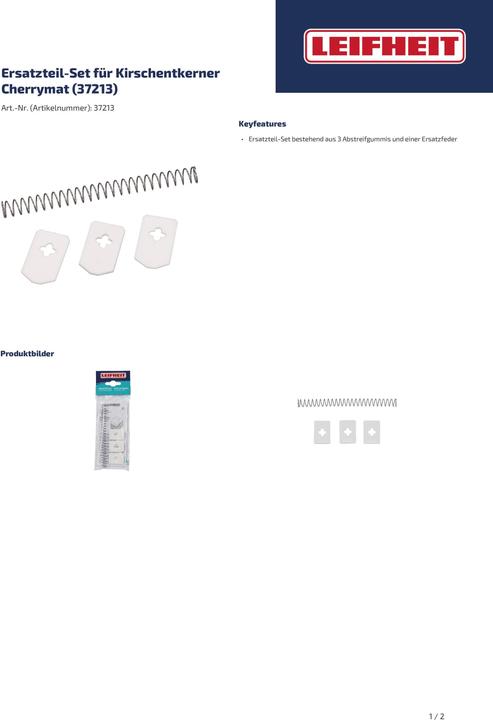Actual product image Leifheit Spare parts set for Cherrymat 3