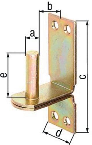 Productafbeelding GAH Klem DII op plaat 13x25mm galv. verzinkt dikke film gepassiveerd (Raamhaken, 10 Pcs.)