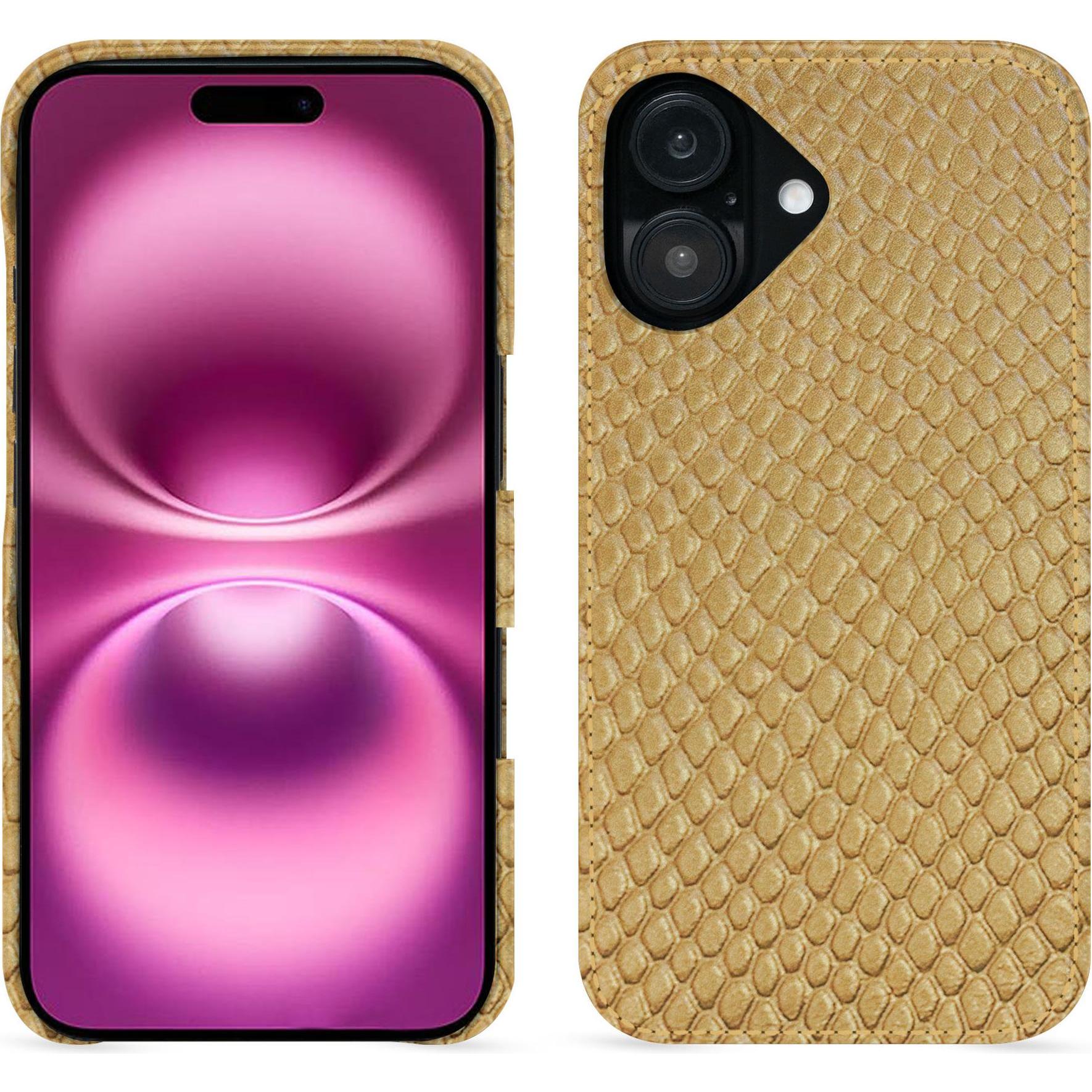 Noreve Lederschutzhülle (Apple iPhone 16 Plus), Smartphone Hülle, Beige