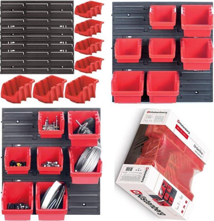 Produktbild Kistenberg Hängewand mit 7 Werkzeugboxen ORDERLINE 400x110x400