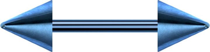 Image du produit Star Piercing Micro Barbell bleu foncé avec deux cônes (Titane, sans laiton)