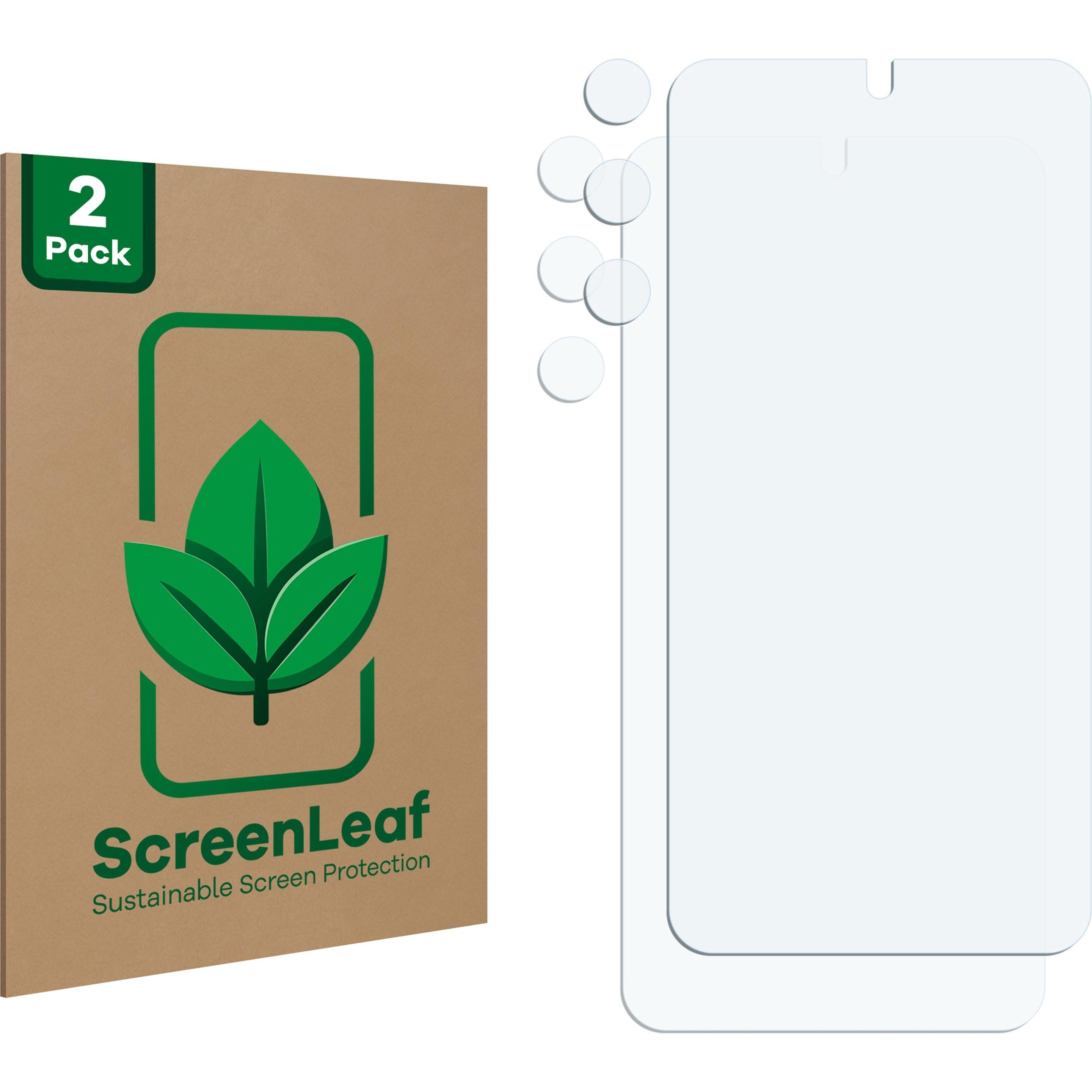 ScreenLeaf Schutzfolie nachhaltiger Displayschutz Display Schutz Folie Klar Transparent (2 Stück, Samsung Galaxy S25), S...