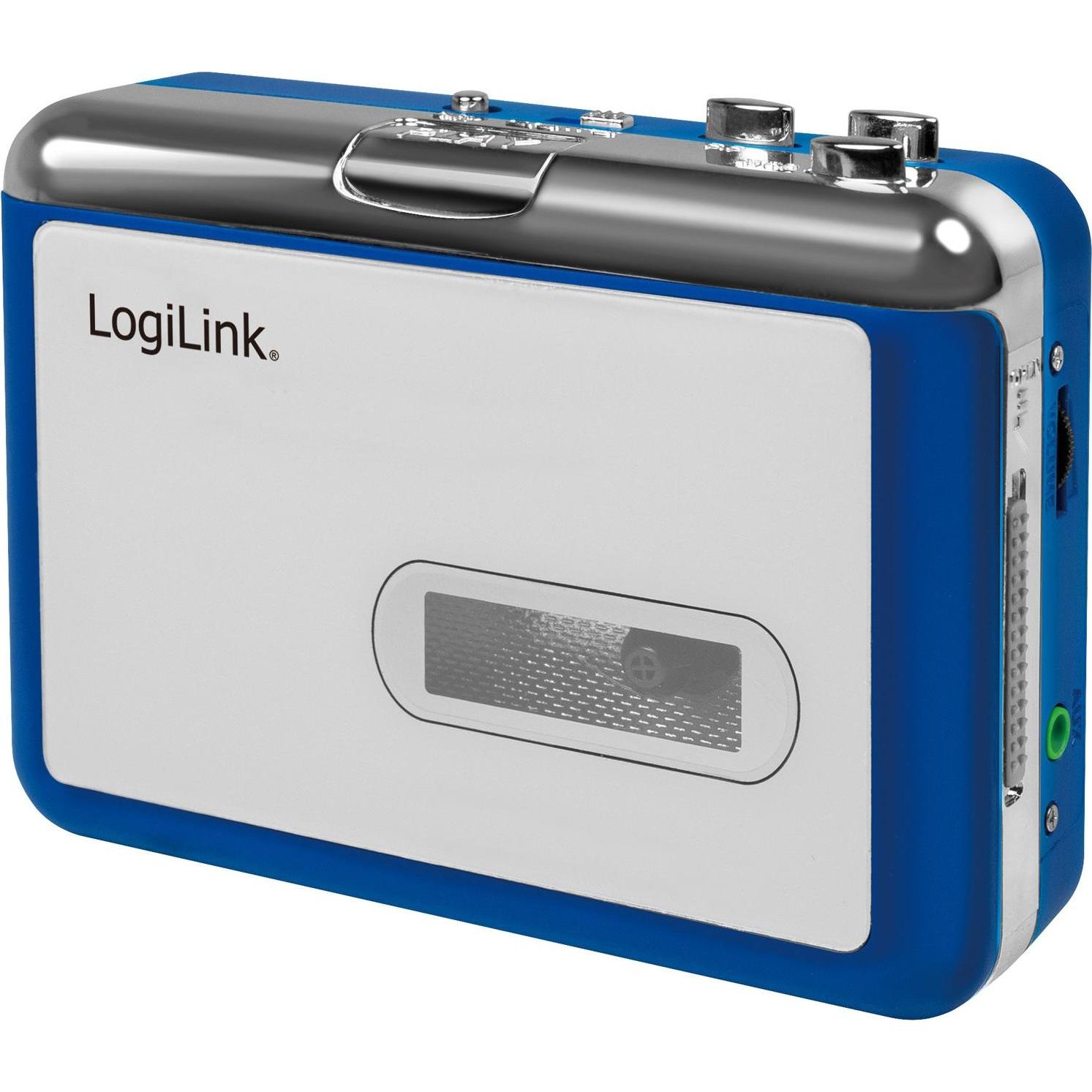 LogiLink UA0393, MP3 Player + Portable Audiogeräte, Blau, Silber