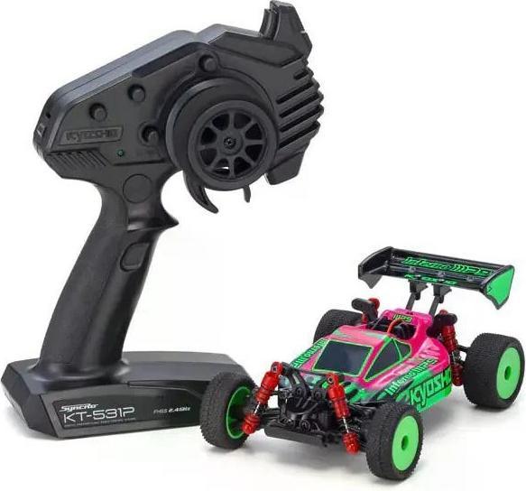 Produktbild Kyosho Buggy Mini-Z Inferno MP9 TKI13 4WD Grün / Pink, ARTR, 1:27 (RTR Ready-to-Run)