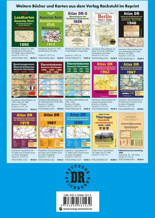 Produktbild ATLAS DR 1989 - Eisenbahnstreckenlexikon der Deutschen Reichsbahn (Deutsch, Harald Rockstuhl, 2021)