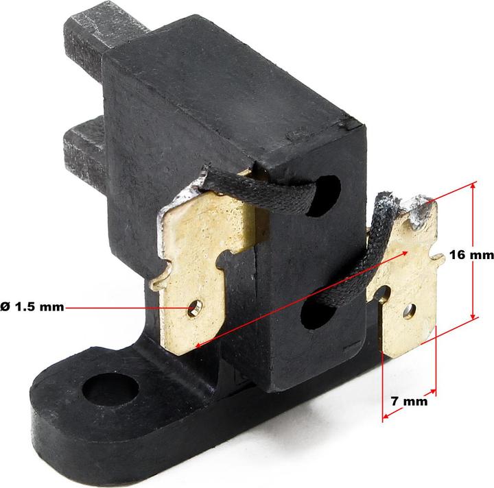 Actual product image Wiltec Brush holder with brushes / brush carbon brushes for 3 phase 400V power generators