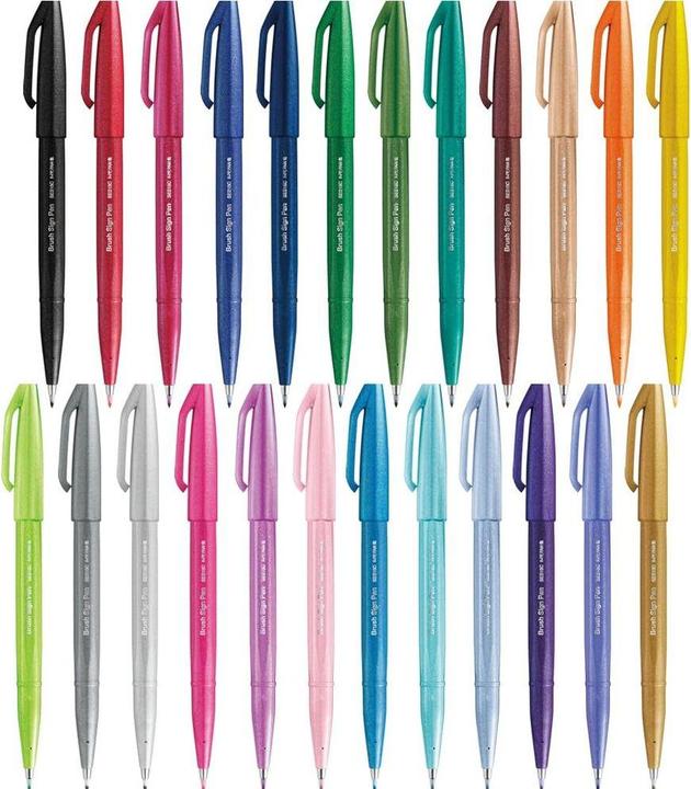 Image du produit Pentel Stylo de signalisation à brosse (24 x)