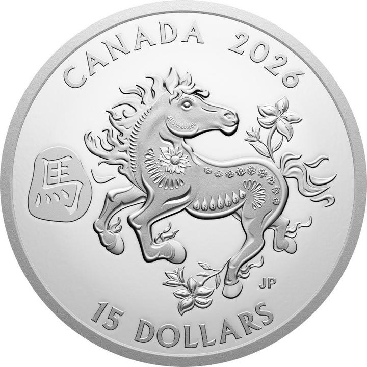 Royal Canadian Mint Silber Lunar Pferd 1 oz PP - 2026 (999.90, 2026)