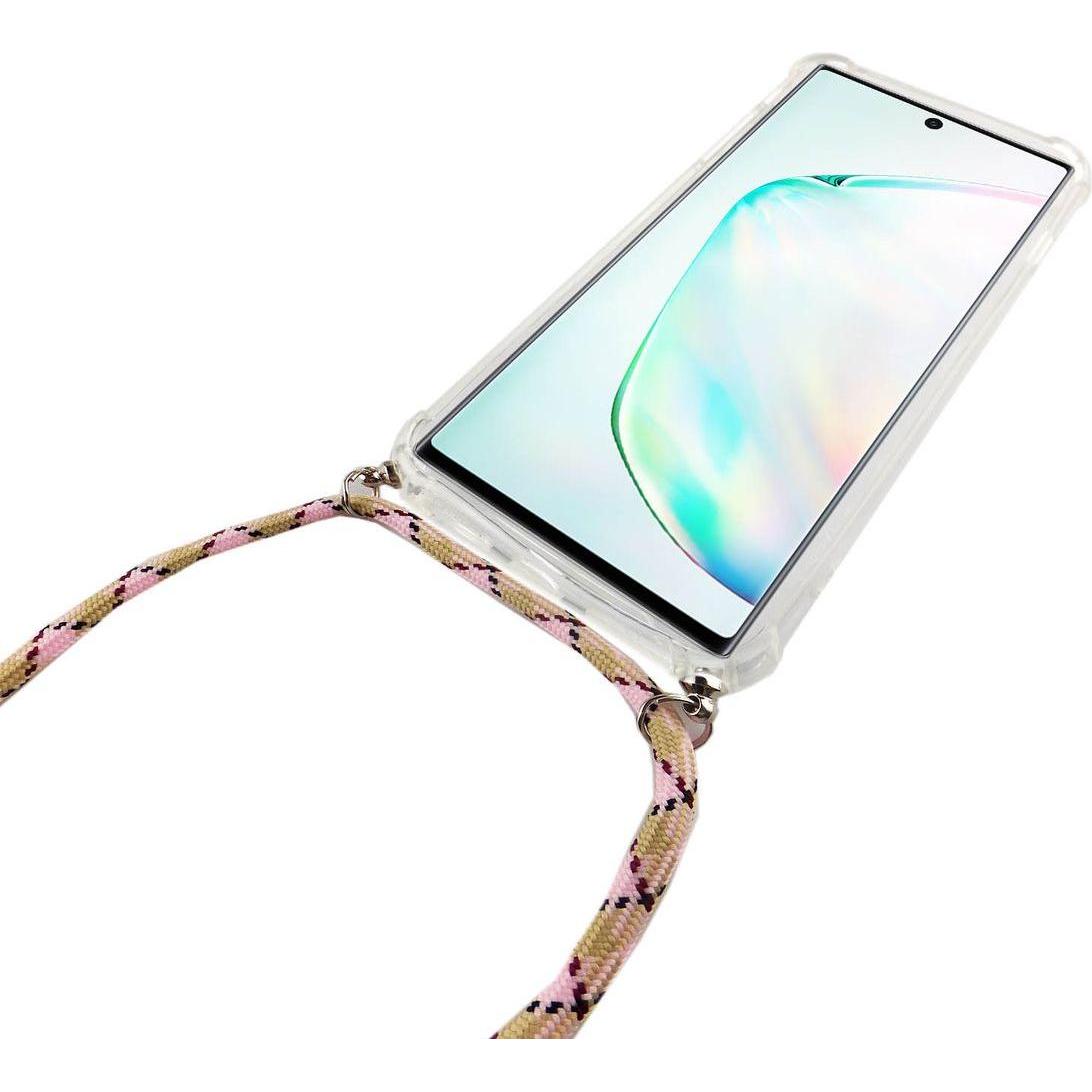 Thumbnail - König Design Handykette für Samsung Galaxy Note 10 mit Band Case zum umhängen Kordel Rosa Neu, Handykette, Transparent