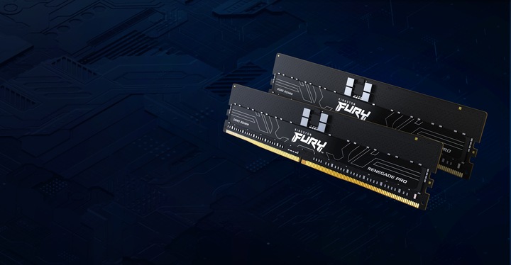 Produktbild Kingston 64GB 6000MT/s DDR5 ECC Reg CL32 DIMM Kit of 4 FURY Renegade Pro EXPO (4 x 16GB, 6000 MHz, DDR5-RAM, R-DIMM)