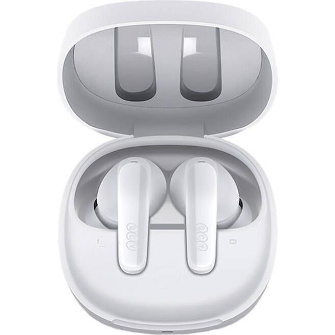 QCY Auricolari wireless TWS T13x (bianco) (Cancellazione digitale del rumore, 30 h, Senza fili), Cuffie, Argento