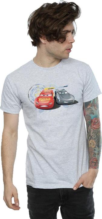 Actual product image Disney Mens Cars Lightning Vs Storm T-Shirt (M)