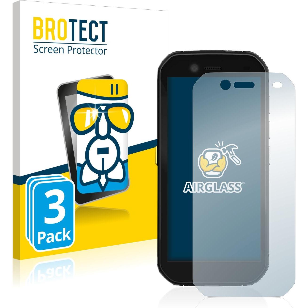 Thumbnail - BROTECT AirGlass Panzerglasfolie (3 Stück, Cat S42), Smartphone Schutzfolie, Transparent